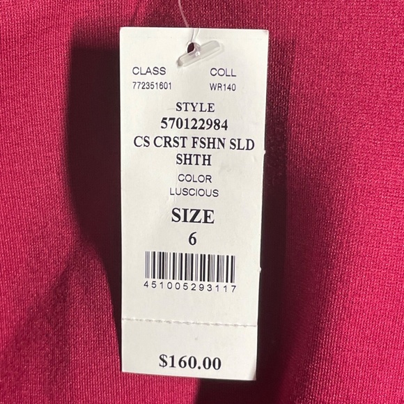 NEW White House Black Market Dress Womens 6 red pencil cocktail sheath classic - Picture 5 of 10